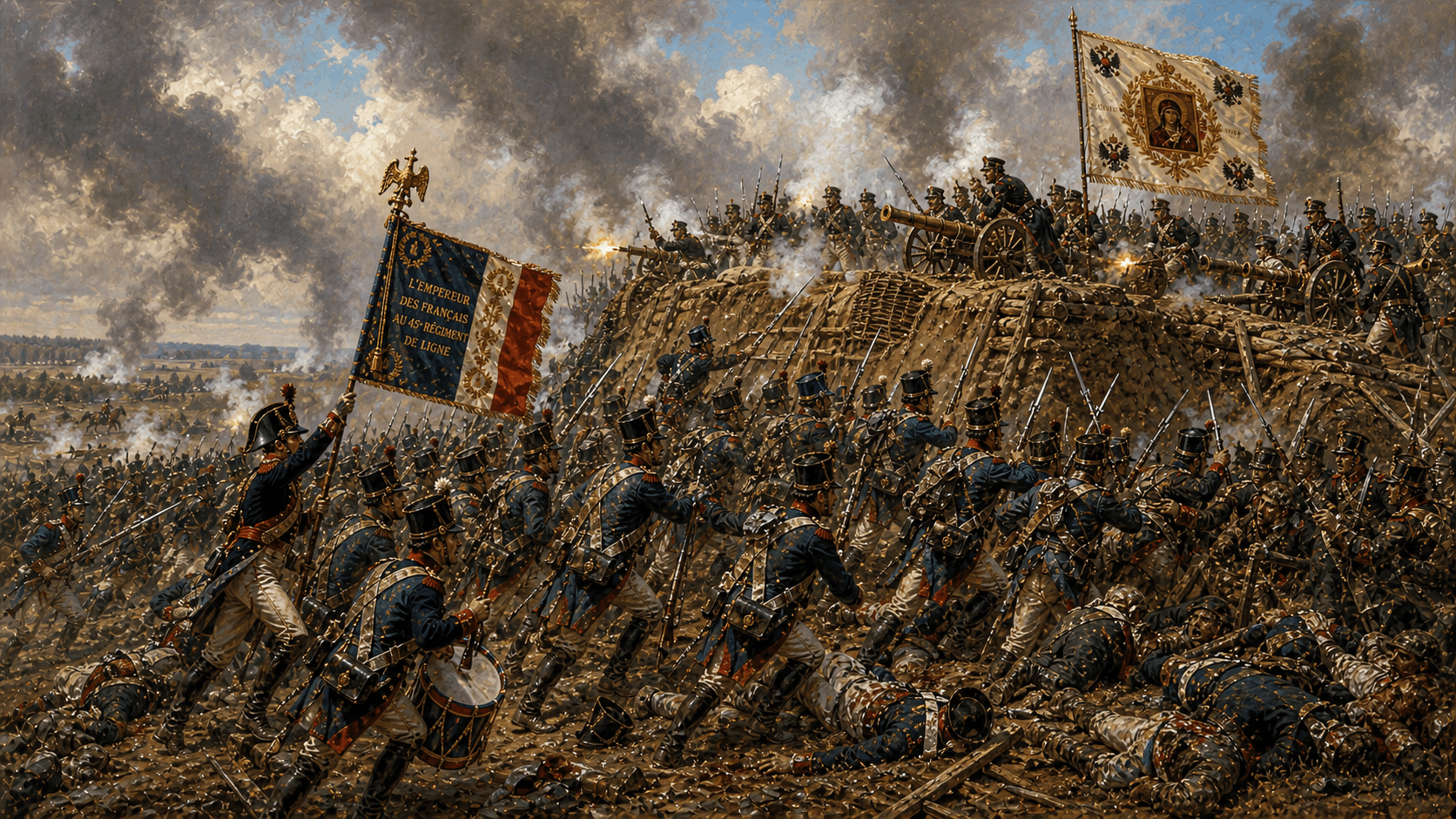 The Battle of Borodino with the Raevsky Redoubt